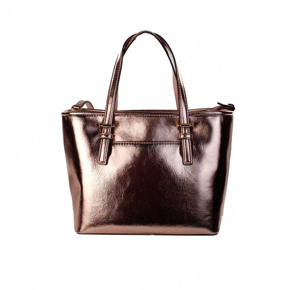 NEW MICHAEL KORS women's jet set metallic xs carryall top zip tote bag in primro - Picture 3 of 3